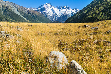 国家公园 新西兰 大洋洲公园旅行公吨蓝色天空风景国家顶峰旅游冰川背景图片