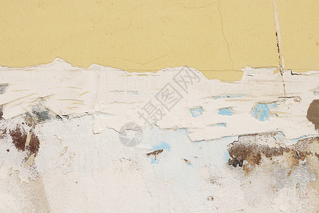 修复的黄色水泥水泥水泥墙壁纹理背景图片