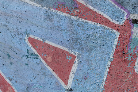 红蓝风化涂鸦墙 城市街头艺术之美 文本艺术品墙纸创造力红色风化文化街道蓝色背景图片