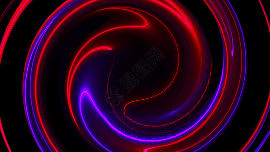 龙卷风线条计算机生成的抽象扭曲背景 霓虹色线的 3D 渲染圆形合并活力旋转线条曲线踪迹气旋海浪漏斗魔法运动背景