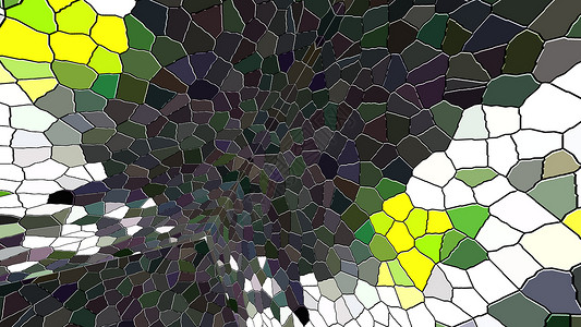 计算机生成的马赛克背景 具有多色马赛克墙的封闭空间的 3D 渲染动画艺术拼图电脑玻璃墙壁彩虹工艺活力建筑学背景图片