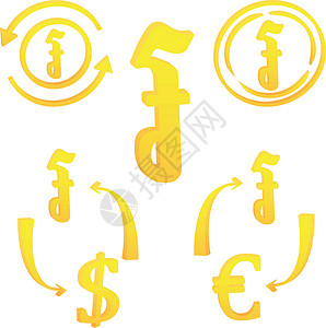 柬埔寨首都柬埔寨的 3D 柬埔寨瑞尔货币符号设置图标设计图片