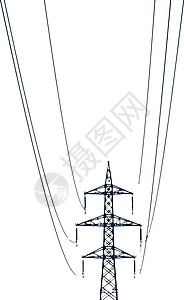 变电站电线免费下载自然界中的高压电力线插画