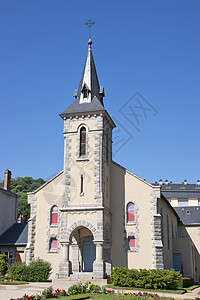 法语教堂背景图片