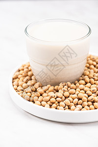 Soy 或 Soya 牛奶 替代的非乳性异教奶类牛奶 Bas植物饮食产品营养玻璃市场饮料食物豆浆生物种子背景图片