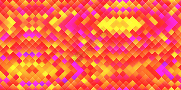 黄色红色无缝明亮方形背景 五颜六色的马赛克网格灯纹理 美丽的现代几何平面设计几何学背景图片