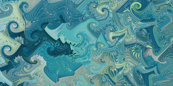 绿色蓝色海漩涡背景 抽象海洋大理石花纹曲线纹理 航海螺旋壳无限背景线条波浪旋转墨水溪流插图作品盘旋波浪状背景图片