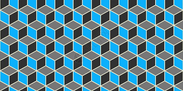 蓝灰色无缝立方体图案背景 等距块纹理 几何 3d 马赛克背景正方形蓝色楼梯盒子等距背景图片