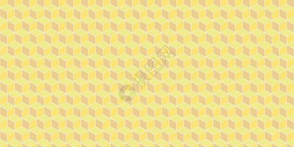 黄色蜂蜜无缝立方体图案背景 等距块纹理 几何 3d 马赛克背景背景图片