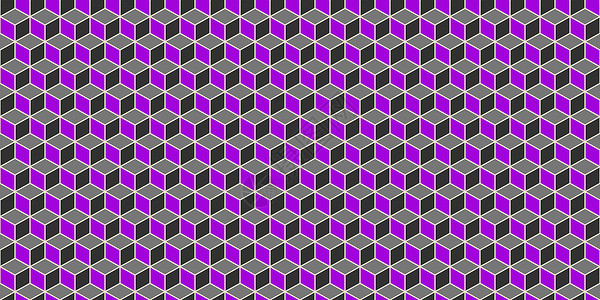 紫色正方形图案紫色灰色无缝立方体图案背景 等距块纹理 几何 3d 马赛克背景背景