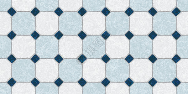 蓝色瓷砖灰色深蓝色无缝经典地砖纹理 简单的或浴室马赛克瓷砖背景  3D 渲染  3D 插图背景