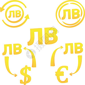 保加利亚语宝格丽 3D 保加利亚列弗货币设计图片