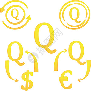3d 危地马拉格查尔货币设置符号 ico设计图片