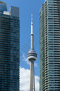 加拿大国家塔加拿大多伦多CNN塔国家地标市中心建筑学天空商业旅游建筑蓝色城市背景