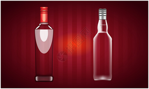 抽象背景上伏特加瓶子的模拟插图小样庆典标签派对酒吧豪饮产品包装餐厅水晶背景图片