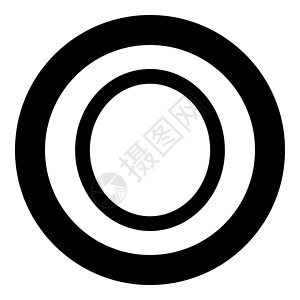 Omicron 希腊符号小写字母小写字体图标圆圈黑色矢量插图平面样式 imag背景图片