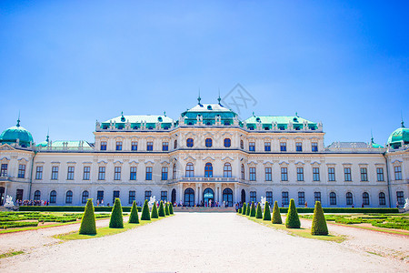 加雷斯贝尔奥地利维也纳贝尔韦德雷宫 夏季博物馆风景历史历史性文化游客公园建筑学城堡旅行背景