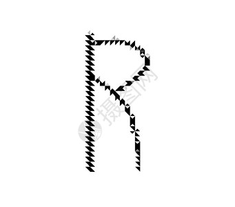 字母 R 锯齿版本背景图片