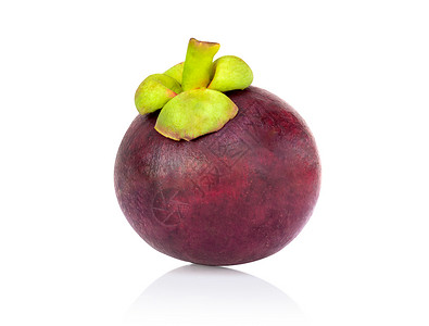 在白色背景上隔离的新鲜芒果水果果汁紫色小路食物热带剪裁宏观背景图片