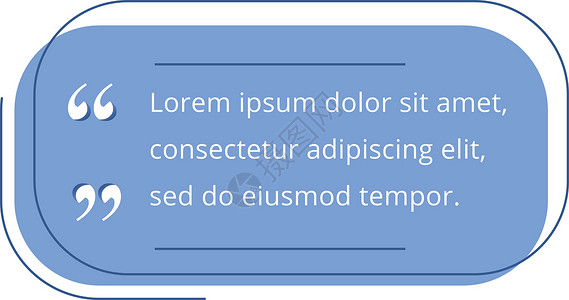 文本框免费引用空白帧矢量模板 蓝色气泡 报价单演讲长方形海报笔记讲话框架边缘盒子圆形标签插画