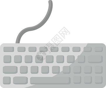 白色背景上的灰色工作插图电子字母商业钥匙键盘塑料电脑按钮背景图片