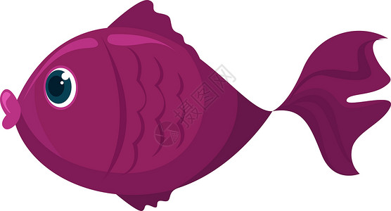 白色背景上的紫色海洋动物群水族馆食物艺术绘画动物卡通片蓝色背景图片