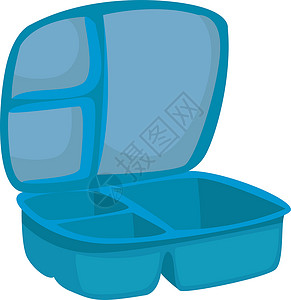 塑料饭盒白色背景上的午餐盒插图矢量插画