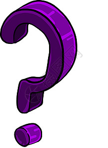 白色背景上的紫色问号背景图片