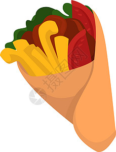 白色背景上的餐厅食物面包沙拉蔬菜标识背景图片