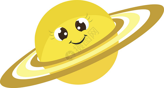 白色背景上的可爱星系天文学戒指宇宙乐趣行星土星科学艺术卡通片背景图片