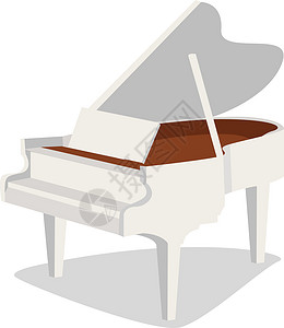 白色钢琴素材古典复古的高清图片