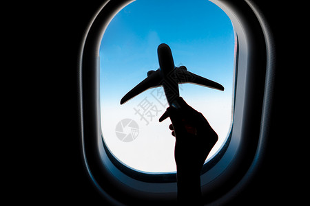 休閒飞机模拟玩具背景飞机窗口的休全光片背景