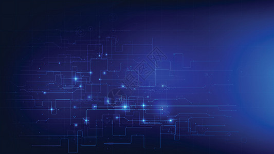 未来科技深蓝色抽象背景 00全球电路网络公司蓝色商业数据电脑横幅高科技背景图片