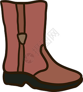 白色背景上的靴子插图鞋类天气胶靴季节农业衣服橡皮背景图片