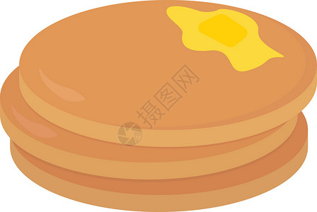 浓糖浆白色背景上的小吃甜点食物黄油早餐蜂蜜菜单午餐插图糖浆插画