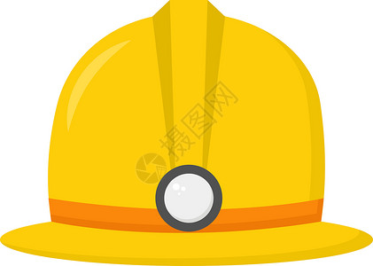 白色背景上的黄色工作塑料工程师安全建设者工业工人头盔帽子背景图片