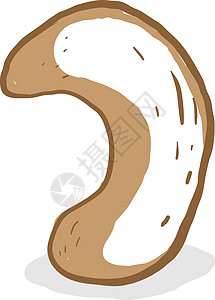 巴西螺母白色背景上的螺母插画