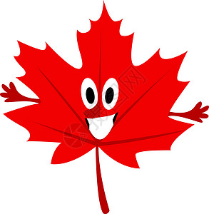 白色背景上的加拿大叶子横幅红色国家旗帜外套背景图片