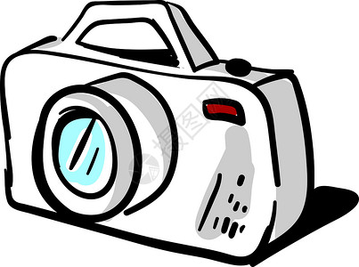白色背景上的相机插图摄影师草图艺术电影照片技术涂鸦镜片黑色背景图片