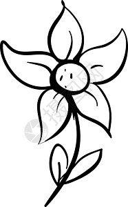 白色背景上的花墨水插图艺术植物玉兰花园黑色叶子植物学绘画背景图片