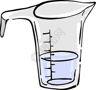 白色背景上的水壶插画矢量用具玻璃瓶子产品矿物液体厨房杯子艺术家庭背景图片