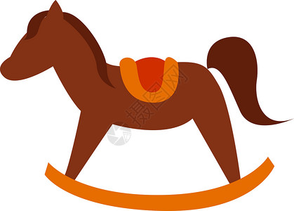 马玩具白色背景上的木马设计图片