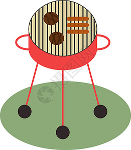 白色背景上的炙烤标识野餐烧烤食物烹饪派对烤箱背景图片
