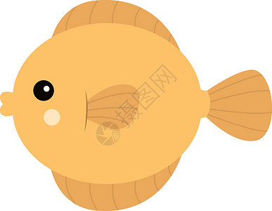 白色背景上的黄色鱼缸游泳水族馆卡通片海洋生活热带宠物动物金鱼背景图片