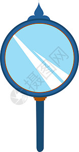 圆形镜子白色背景上的圆形插图徽章标签辉光金属网络标识反射黑色圆圈插画