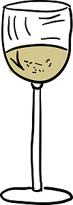白色背景上的白酒杯卡片庆典斑点水彩酒精酒厂绘画酒吧玻璃背景图片