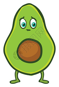 插图 白色背景的矢量食物营养饮食水果绿色健康卡通片背景图片