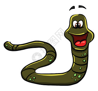 矢量素材蛇绿色蛇 插图 白色背景的矢量背景