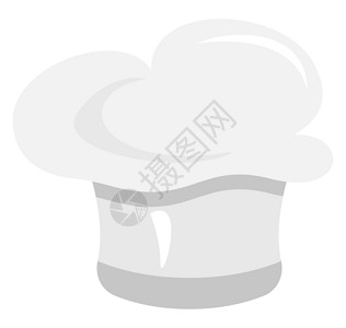 白色背景上的厨师帽插画矢量工作炊具食物厨房职业标识帽子餐厅美食菜单背景图片