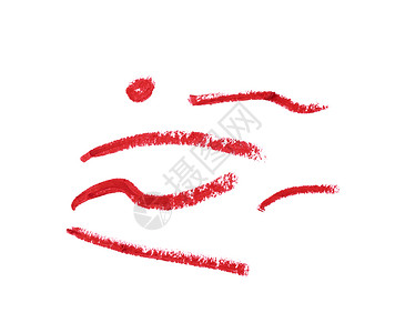 化妆品唇线笔的红色线条各种线条形状背景图片